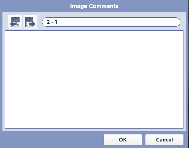 Image Comments Dialog